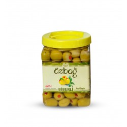 1 KG. Kehribar Biberli Yeşil Zeytin
