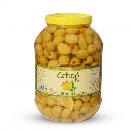 5 Kg. Safir Biberli Yeşil Zeytin